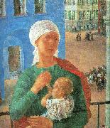 Petrov-Vodkin, Kozma The Year 1918 in Petrograd China oil painting reproduction